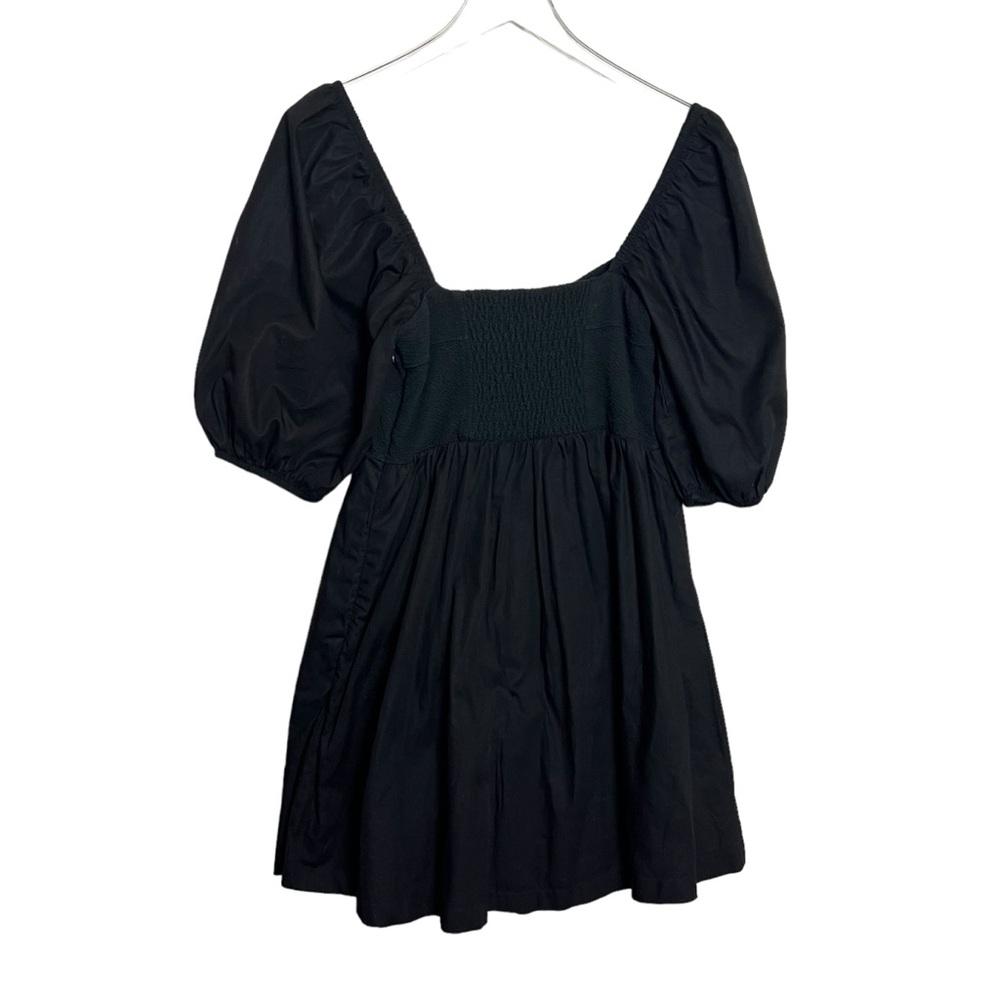 ANTHROPOLOGIE | Maeve Sweetheart Mini Dress Black Puff Sleeve - Picture 6 of 6